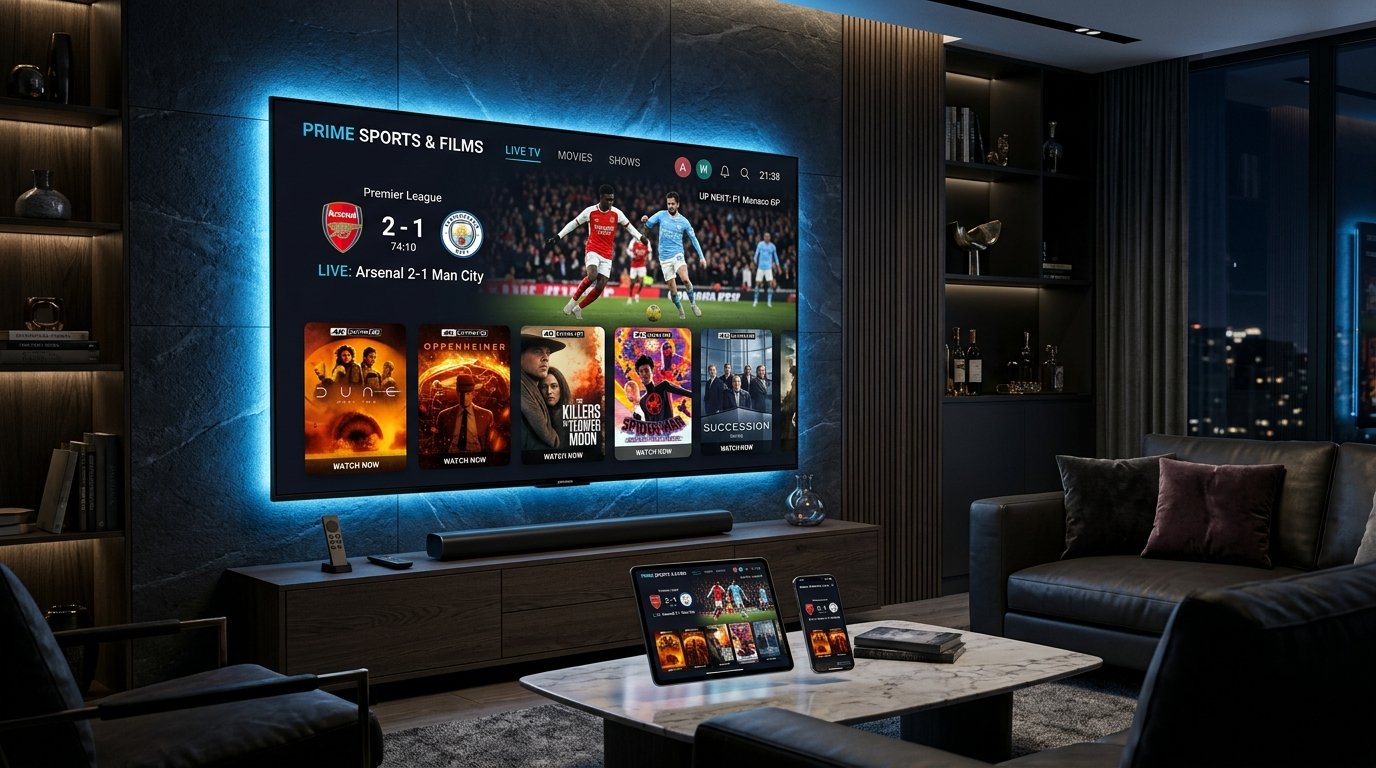 Interface IPTV Smarters Pro sur Smart TV 4K et Smartphone